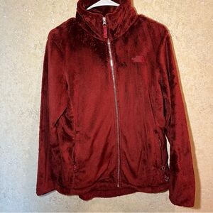 The North Face Red Teddy Jacket Plush Fleece High Collar